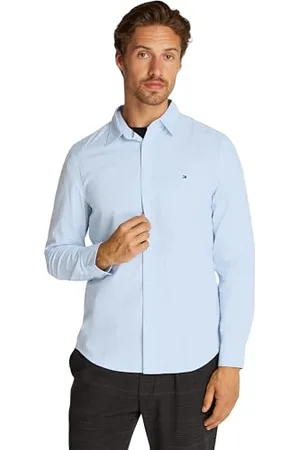 Tommy Hilfiger Herren Hemd Flex Poplin Kent Collar Businesshemd, Blau (Sweet Blue), XXL