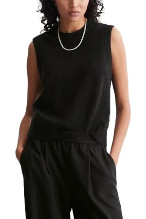 Marc O’ Polo Marc OߴPolo Denim Damen Pullunder aus Woll-Mix ärmellos, (Black), XS