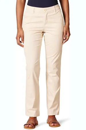Amazon Damen Schmal geschnittene Chinohose aus Stretch-Twill mit geradem Bein, , 44