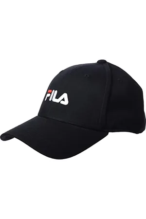 Fila Unisex Brasov 6 Panel with linear Logo-Strap Back Baseballkappe, Black, OneSize