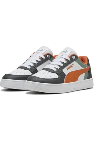 PUMA CAVEN 2.0 Block JR Sneaker, Green Moon-Maple Syrup White, 38.5 EU