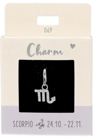 Depesche 11785-069 Charms Express yourself - Anhänger für Halsketten und Armband, Skorpion, versilbert, als kleines Geschenk