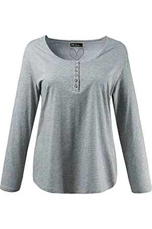 Ulla Popken Damen Basic Shirt Bluse, , 42-44 EU