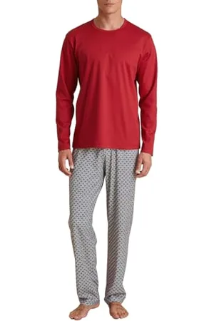 Calida Relax Streamline Pyjama, lang Herren, aus 100% Baumwolle