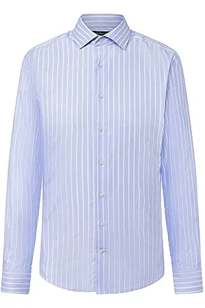 Hackett Mens Texture Sky STR Shirt, , 16