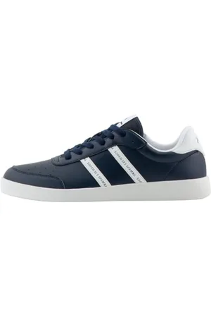 Armani Exchange Herren Berlin, Double Stripes Logo Sneaker, Navy+ op. White, 39 EU