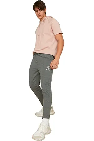 Trendyol Herren Smoked Male Regular Fit Embroidered Tracksuit Sweatpants, , S EU