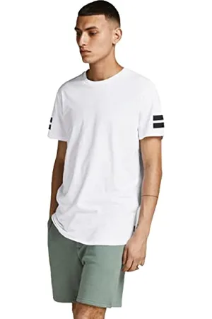 JACK & JONES Herren JCOBORO Tee SS Crew Neck T-Shirt, (White Fit:REG), XXL