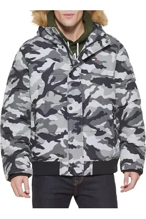 Tommy Hilfiger Herren Arctic Cloth Quilted Snorkel Bomber Jacket Parka, , M
