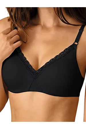 Nur Die Baumwoll Spitzen BH weicher bügelloser Softcup Bra mit nahtlosen, doppellagigen Cups unsichtbar unter der Kleidung Damen