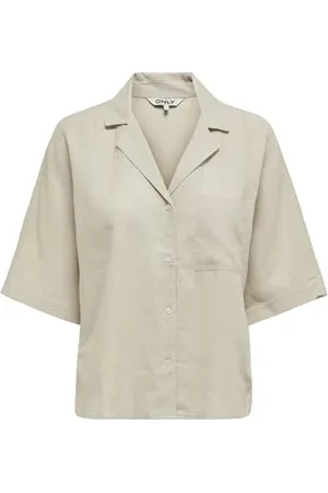 ONLY Grau Damen Bluse Onltokyo S/S Linen Blend Shirt PNT Noos M