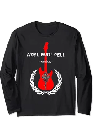 Axel Rudi Pell T-Shirt mit Gitarrenlogo Langarmshirt