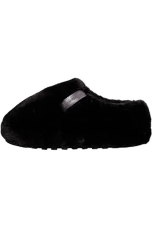 Calvin Klein Jeans Damen Home Anke Slipper WN FUR YW0YW01596 Hausschuhe, Schwarz (Triple Black), 39 EU
