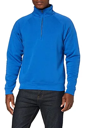 Fruit Of The Loom Herren Premium 70/30 Sweatshirt mit Reißverschluss am Kragen (L) (Königsblau)