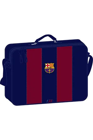 Safta F.C. Barcelona - Geldbörse für die Schule, Aktentasche, Umhängetasche, bequem und vielseitig, Qualität und Stärke, 38 x 6 x 28 cm, Marineblau/Rot, Marineblau/Rot, Estándar, Lässig