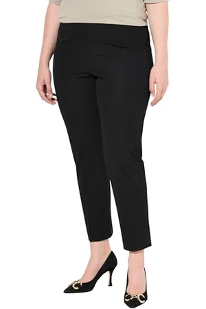 Ulla Popken Damen 7/8-Hose, schmales Bein, Elastikbund, , 48