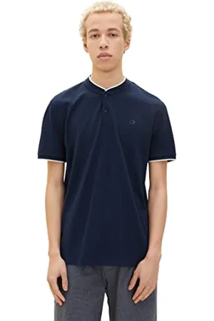 TOM TAILOR Herren Poloshirt mit Stehkragen