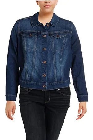 Jessica Simpson Damen Pixie Classic Feminine Fit Crop Jean Jacket Jacke, , M