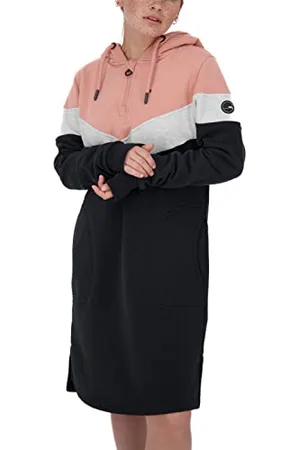 alife kickin ALIFE and Kickin BiggiAK A Sweatdress – Damen Hoodie – Pullover mit Kapuze - Extra Warm & Kuschelig – Kapuzenpullover Ideal für den Winter S