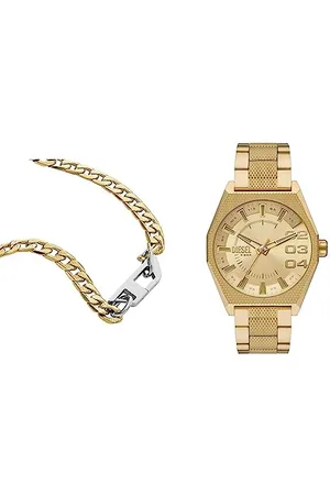 Diesel Halskette für Männer Zweifarbige Edelstahlkette, Länge: 600mm, Breite: 32.5mm, Höhe: 10mm, DX1438931 Watch DZ2173