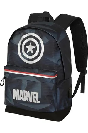 Marvel Metal-HS Silver Rucksack, Schwarz, 30 x 41 cm, Kapazität 22 L