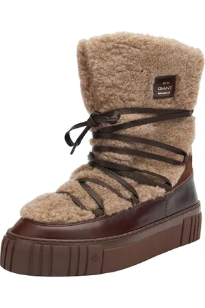GANT FOOTWEAR Damen SNOWMONT Halblange Stiefel, Taupe/Dark Brown, 42 EU