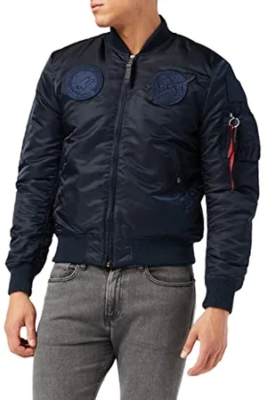 Alpha Industries Herren MA-1 VF NASA Bomberjacke, Blau ( 403), Small