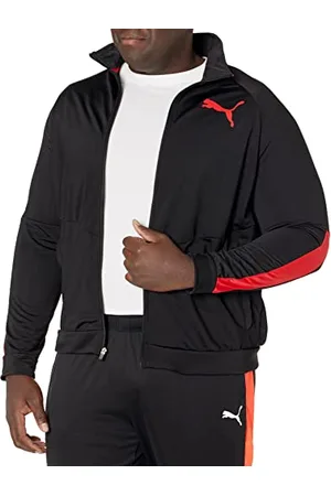 PUMA Herren Contrast Jacket 2 Kontrastjacke, Schwarz/Signalrot, 3XL