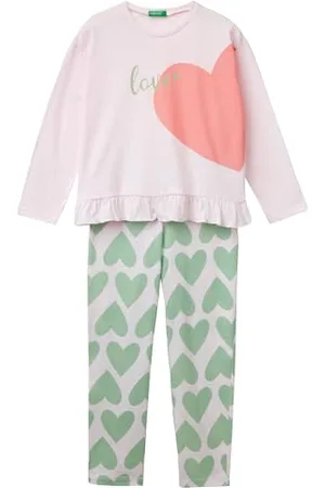 Benetton Mädchen Pig(Maglia+Pant) 3VD00P06Z Pyjamaset, , 110