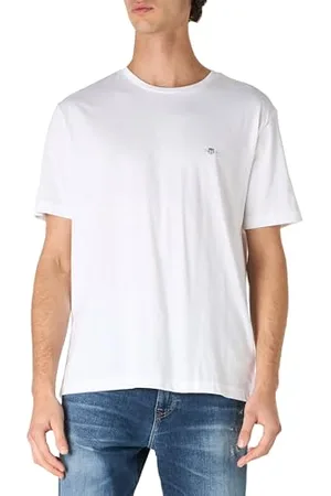 GANT Herren Printed Archive Shield Tshirt T-Shirt, White, S