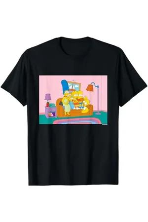 The Simpsons Marge Bart Lisa Maggie Sit on Homer T-Shirt