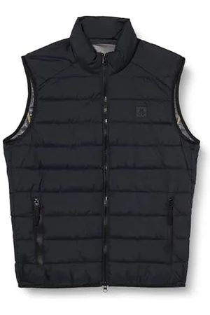 Marc O’ Polo Marc OߴPolo Herren Steppweste Übergangsjacke wasserabweisend, Blau (Dark Navy), XS