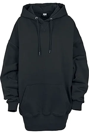 Urban classics Damen Ladies Long Oversize Hoody Kapuzenpullover, Black, 4XL
