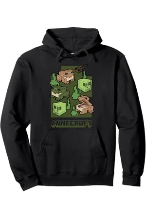Minecraft Wild Frogs And Slimes Hanging Around In Swamp Pullover Hoodie