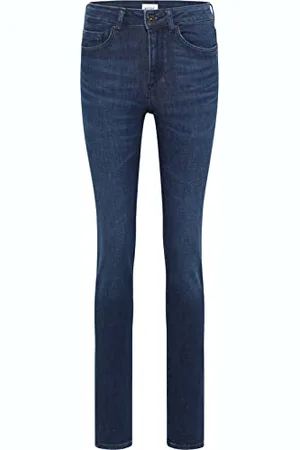 Mustang Damen Jeans Shelby Slim Fit - Blau - Deep Blue Denim W25-W34 Stretch, Größe:34W / 36L, Farbvariante:Deep Blue Denim 5000 802