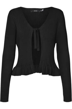 VERO MODA Vmglory Ls Tie Peplum Cardigan Ga Boo