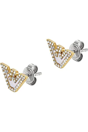 Emporio Armani Damenohrstecker Perlmutt Edelstahl goldfarben, EGS3018710