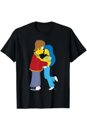 The Simpsons Flashback Homer & Marge Valentine’s Day Couple T-Shirt