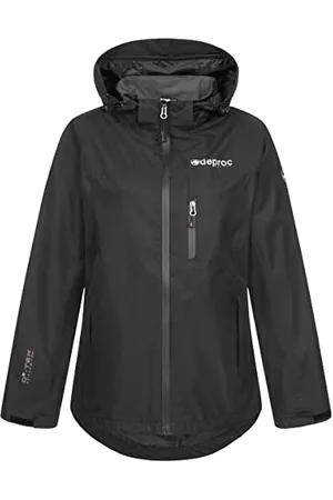 DEPROC-Active Deproc Active Damen Regenjacke Outdoorjacke mit Kapuze Atmungsaktiv Wasserdicht Wetterfest Windbreaker Übergangsjacke DURELL WOMEN