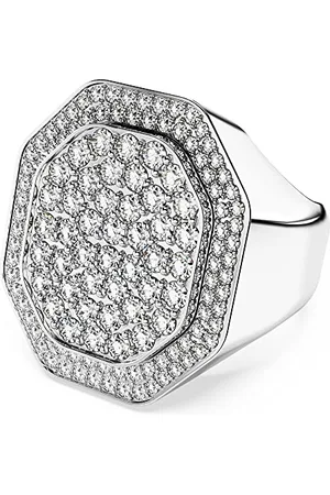 Swarovski Dextera Cocktailring, Rhodinierter Damenring mit Edlen Kristallen