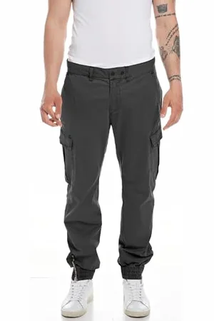 Replay Herren Hose aus Komfort Baumwolle, (Grau), 33W / 32L