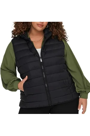 ONLY Damen CARNEW Tahoe Hood Waistcoat OTW NOOS Steppweste, Black, M-46/48