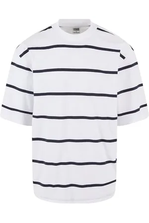 Urban classics Herren T-Shirt Oversized Sleeve Modern Stripe Tee, Oversized T-Shirt für Männer, gestreift, , L