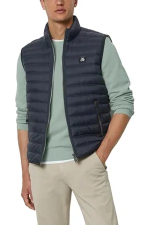 Marc O’ Polo Marc OߴPolo Herren Steppweste gefüttert wasserabweisend, Blau (Dark Navy), S