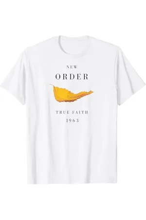 New Order Damen T-Shirt Kurzarm Crew Neck Small EU 16-17.5 Klassisch Retro-Klassisch True Faith 1963 Graphic