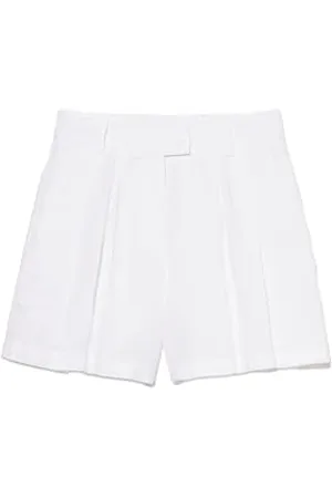 Sisley Damen Bermuda 4aghl9013 Linen Shorts, Rectangular Waist with Double Crease Motif On Front and Elastic at Back Closure Visible Button, Men