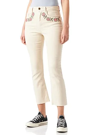 Desigual Womens Denim_Jerry Jeans, White, 34