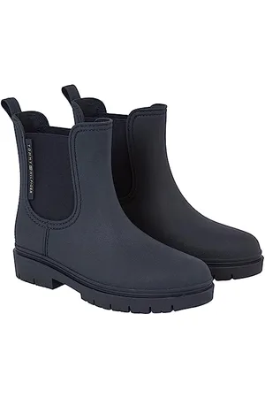 Tommy Hilfiger Damen Essential Tommy RAINBOOTIE FW0FW07471 Niedrige Stiefel, Blau (Space Blue), 37 EU