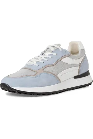 Marco Tozzi By Guido Maria Kretschmer Herren Sneaker flach aus Leder mit dicker Sohle, Blau , 45 EU