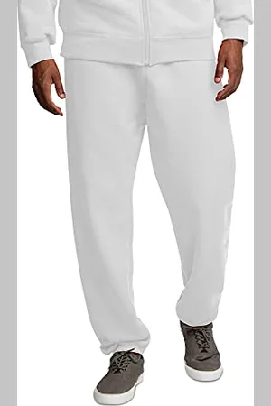 Fruit Of The Loom Herren Eversoft Sweathose aus Fleece, elastische Unterseite, mit Taschen, entspannte Passform, Feuchtigkeitstransport, atmungsaktiv Trainingshose, weiß, 58